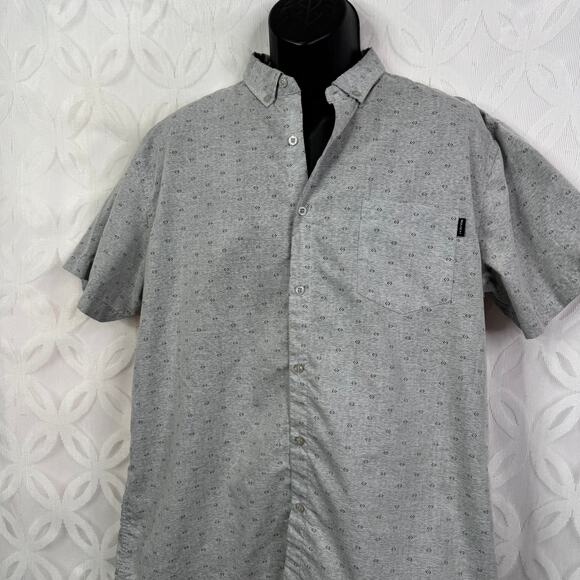 Molokai Surf‎ Aloha Gray Cotton Short Sleeve Shirt Mens Size XL - Picture 7 of 7